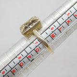 Sterling Silver Marcasite Leaf Pattern Square Dress Ring Antique c1930 Size N