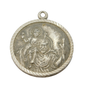 Sterling Silver St. Christopher Travel Pendant Vintage 1977 London