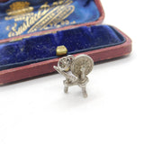 Sterling Silver Spinning Wheel Charm Pendant Vintage c1970