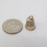 Sterling Silver Sewing Thimble Charm Pendant Vintage c1970s