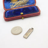 Sterling Silver and Dyed Mother of Pearl Charm Pendant Vintage c1970