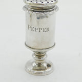 Calcutta Victorian Sterling Silver Pepper Pot Antique c1845 Lattey Brothers