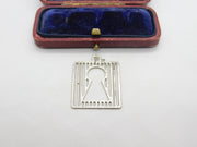 Sterling Silver Door Lock Charm Pendant Vintage c1970