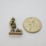 Sterling Silver Dick Whittington & Cat Charm Pendant Vintage c1970s