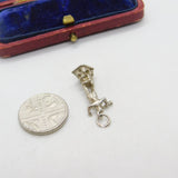 Sterling Silver Little Trumpet Boy Charm Pendant Vintage c1970