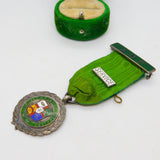 Sterling Silver & Enamel Ancient Order of Foresters Medal Antique 1933
