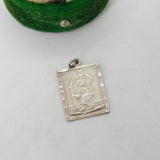 Sterling Silver St Christopher Travel Charm Pendant Vintage c1970