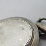 Victorian Aesthetic Movement Sterling Silver Sweetheart Locket Antique 1879