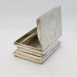 19th Century Sterling Silver 'China Trade' Pseudo Mark Snuff Box Antique c1800s