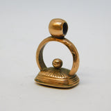 George III 9ct Gold Cased Carnelian Intaglio Anchor of Hope Fob Seal Antique