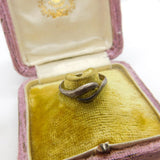 Sterling Silver Matte Twist Ring Vintage c1970 Size O
