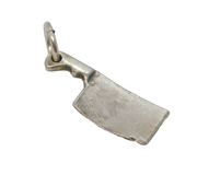 Sterling Silver Butchers Cleaver Charm Pendant Vintage c1970