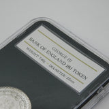 George III .925 Silver 1 Shilling & Sixpence Bank Token Antique 1811 VF-EF