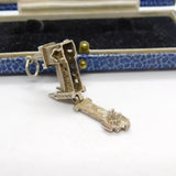 Sterling Silver Opening Wedding Couple in the Church Charm Pendant Vintage c1970