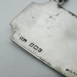 Sterling Silver & Enamel 'Whisky' Decanter Label Vintage 1953 Birmingham