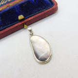 Sterling Silver and Abalone Charm Pendant Vintage c1970