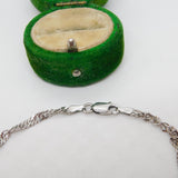 Sterling Silver Singapore Link Chain Bracelet Vintage c1980 18.5cm Length