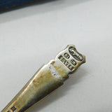 Bernard Instone Boxed Set of Sterling Silver Enamel London Teaspoons Vintage