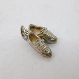 Sterling Silver Football Boots Charm Pendant Vintage c1970