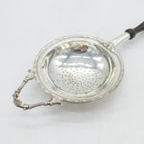 Sterling Silver Wooden Handled Tea Strainer Vintage 1989 Birmingham