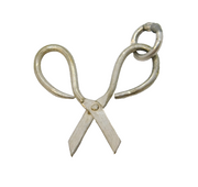 Sterling Silver Scissors Charm Pendant Vintage c1970