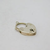 Sterling Silver Large Heart Lock Clasp Vintage c1970s