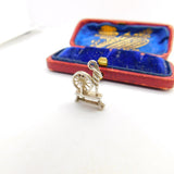 Sterling Silver Spinning Wheel Charm Pendant Vintage c1970