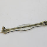 Art Deco Sterling Silver Blue Guilloche Enamel Bar Brooch Antique Birmingham