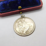 Sterling Silver St Christopher Travel Charm Pendant Vintage c1970