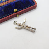 Sterling Silver Traffic Control Policeman Charm Pendant Vintage c1970