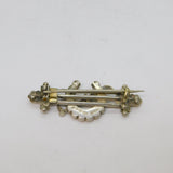 Sterling Silver & Gold Horseshoe Sweetheart Brooch Antique 1888 Birmingham