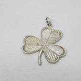 Irish Sterling Silver Lucky Shamrock Charm Pendant Vintage 1977 Dublin