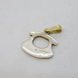 Joma Sterling Silver & Gilded Telephone Style Pendant Vintage c1970
