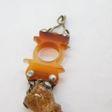 Victorian Scottish Sterling Silver, Agate & Granite Panel Bracelet Antique c1860