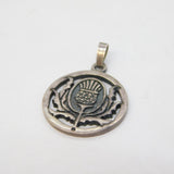 Ortak Sterling Silver Scottish Thistle Pendant Vintage 1992 Edinburgh
