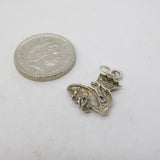 Sterling Silver Crowned Otter Charm Pendant Vintage c1970s