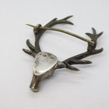 Inverness Provincial Sterling Silver Stag Brooch Antique c1860s Scottish
