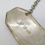 Provincial George III Sterling Silver Whisky Decanter Label Antique Sheffield