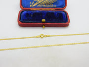 Long Yellow Gold on Sterling Silver Anchor Link Chain Necklace 30" Length