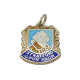 Sterling Silver Shakespeare Stratford Upon Avon Charm Pendant Vintage c1970