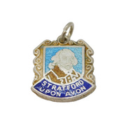 Sterling Silver Shakespeare Stratford Upon Avon Charm Pendant Vintage c1970