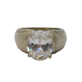Sterling Silver Oval Cut Spinel Set Ring Vintage c1970 Size O UK