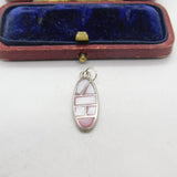 Sterling Silver and Mother of Pearl Charm Pendant Vintage c1970
