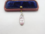 Sterling Silver and Mother of Pearl Charm Pendant Vintage c1970