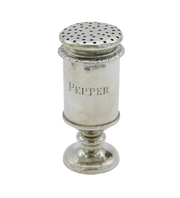Calcutta Victorian Sterling Silver Pepper Pot Antique c1845 Lattey Brothers