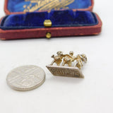 Sterling Silver 'Spirit of ''76'  Trio of Musicians Charm Pendant Vintage c1970