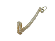 Sterling Silver Textured Pipe Charm Pendant Vintage c1970