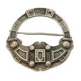 Scottish Sterling Silver Celtic Pattern Kilt Brooch Antique 1938 Edinburgh