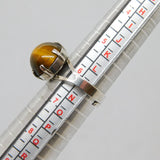 Sterling Silver Cabochon Tiger's Eye Adjustable Ring Vintage c1970 Size M