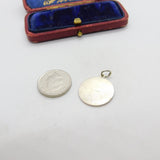 Sterling Silver St Christopher Travel Charm Pendant Vintage c1970